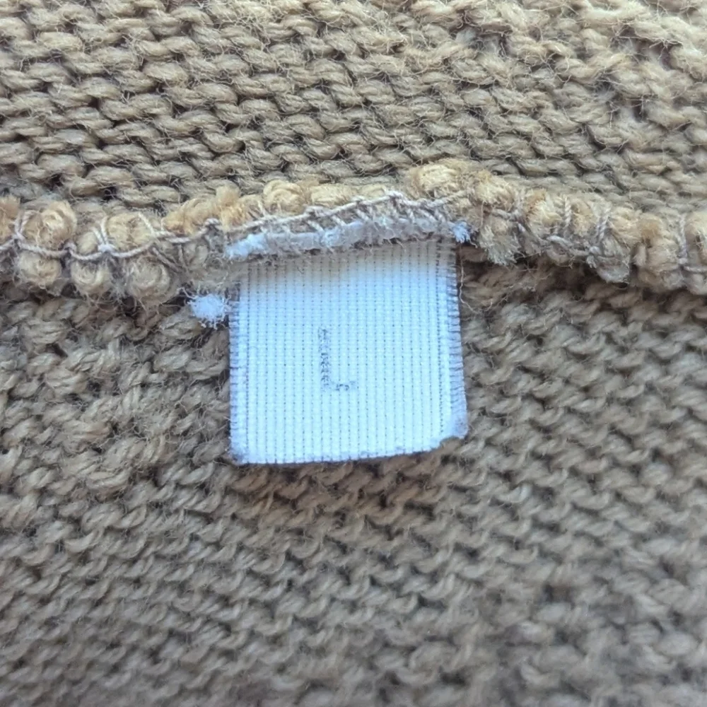 VTG 70s Devon Camel Tan Knit Sweater Vest Size Large